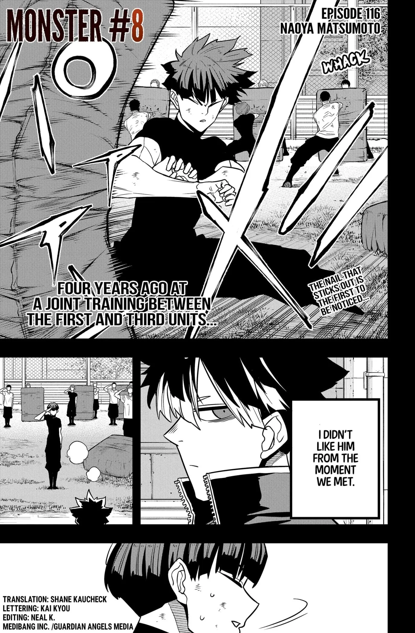Kaiju No 8 Manga — Chapter 116 — Page 1