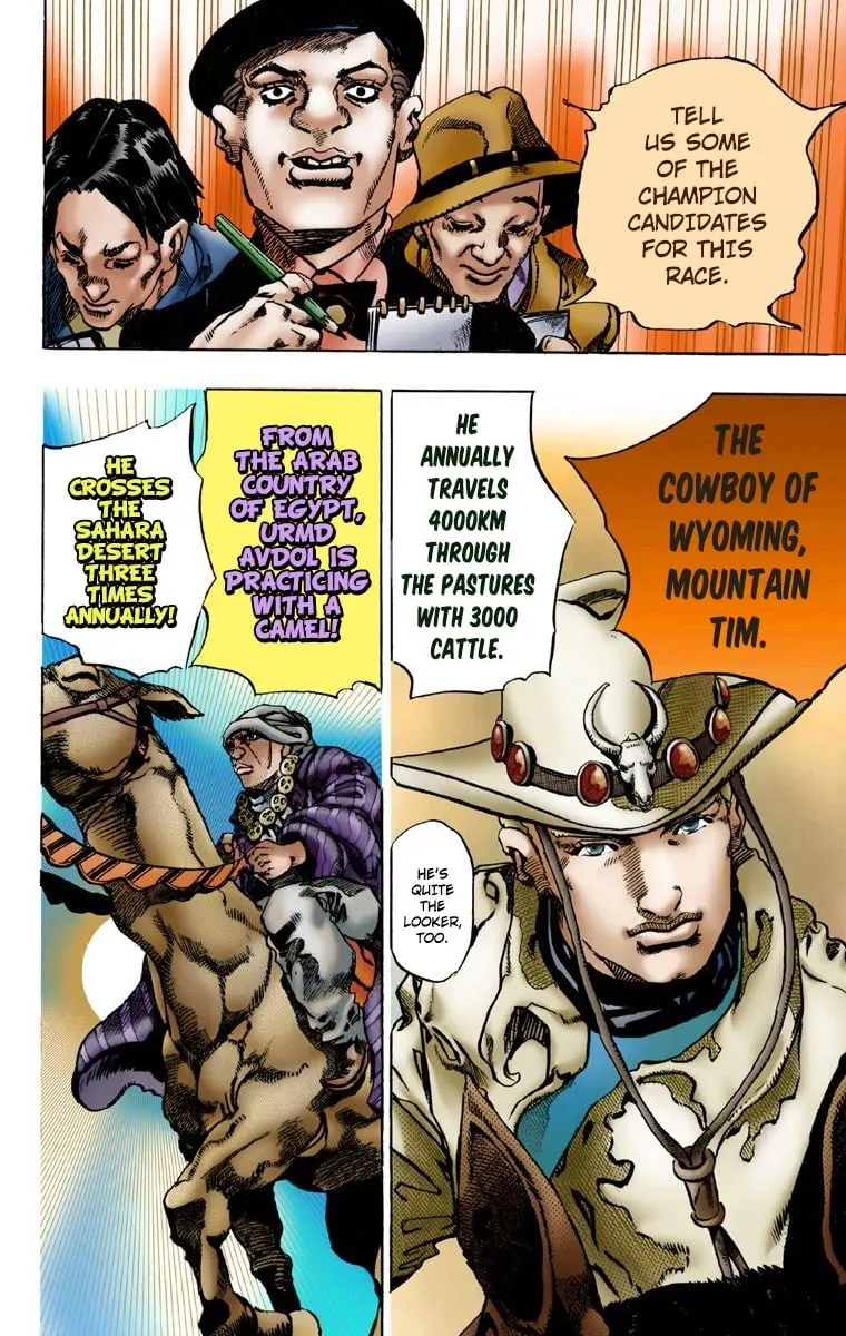 JoJo's Bizarre Adventure Steel Ball Run Colored Manga — Chapter 1 — Page 34