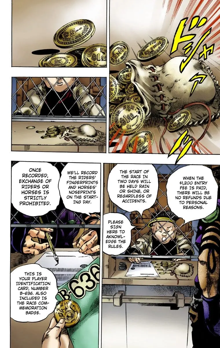 JoJo's Bizarre Adventure Steel Ball Run Colored Manga — Chapter 1 — Page 38