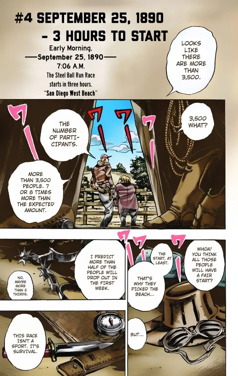 JoJo's Bizarre Adventure Steel Ball Run Colored Manga — Chapter 4 — Page 1