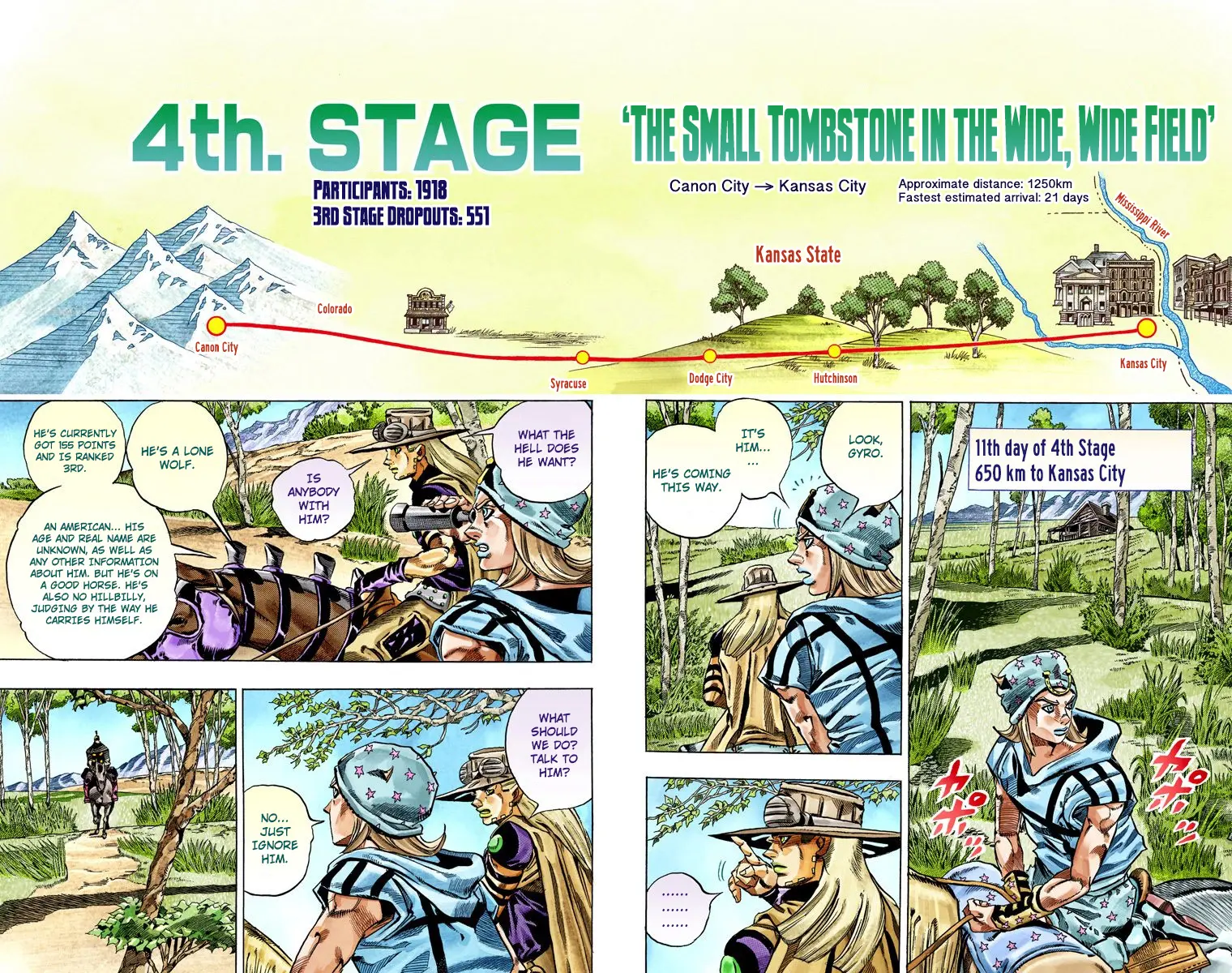 JoJo's Bizarre Adventure Steel Ball Run Colored Manga β Chapter 33 β Page 3