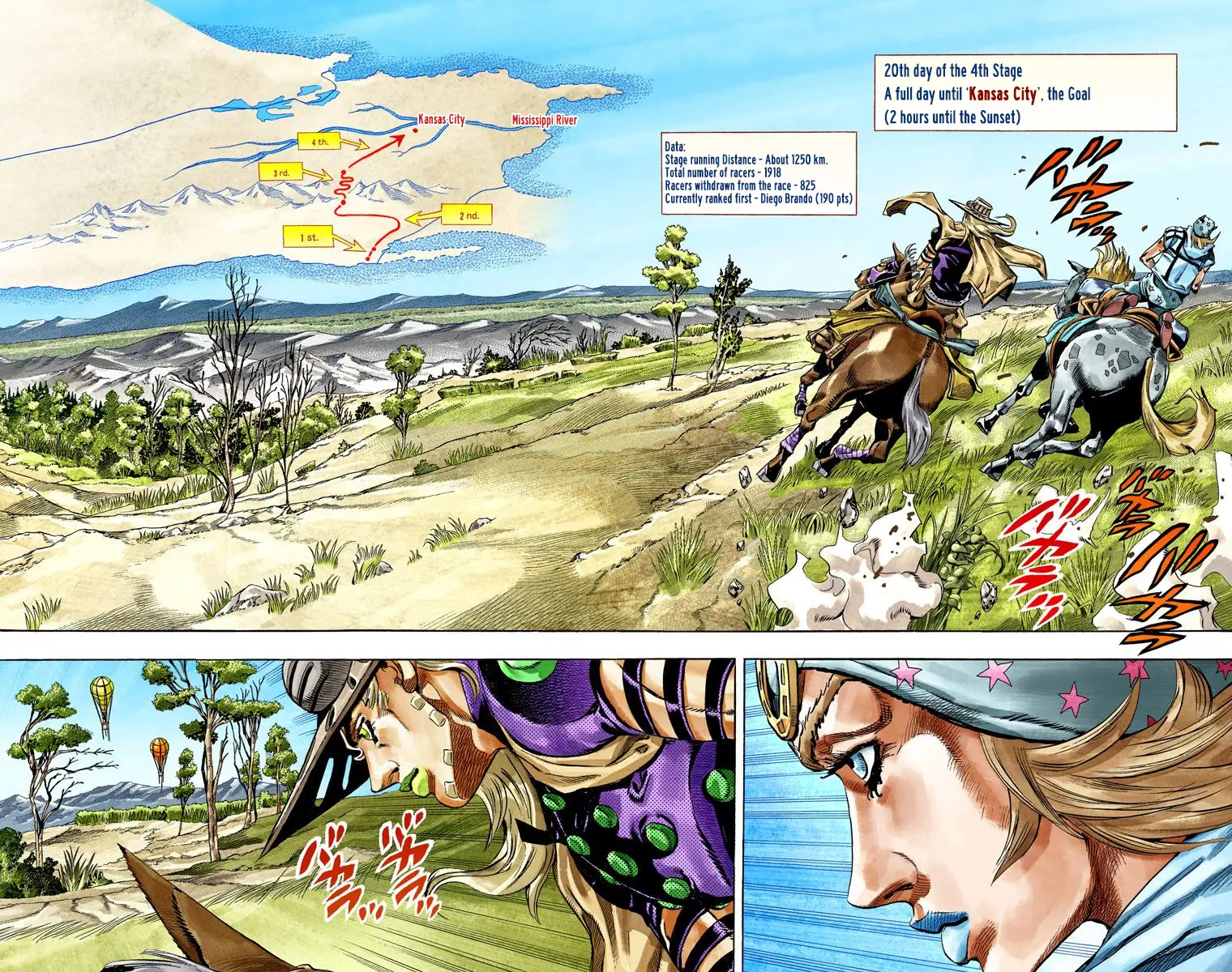 JoJo's Bizarre Adventure Steel Ball Run Colored Manga — Chapter 36 — Page 3