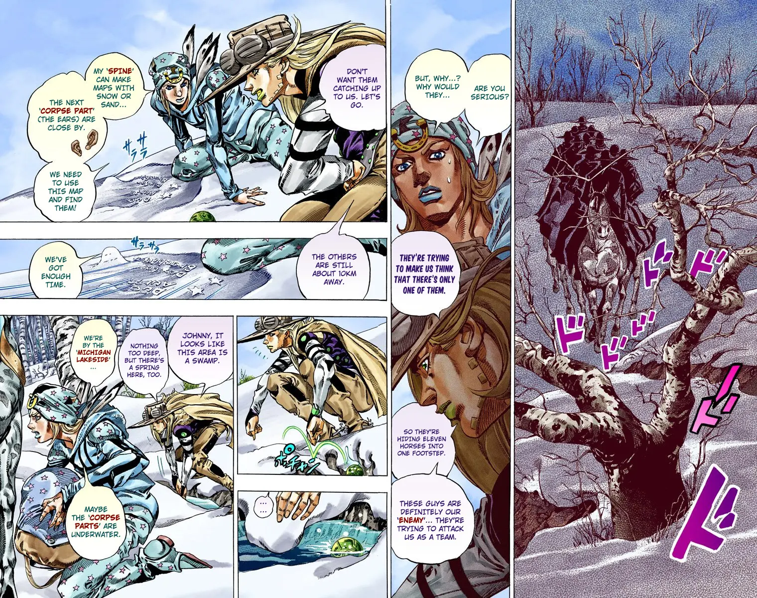 JoJo's Bizarre Adventure Steel Ball Run Colored Manga β Chapter 45 β Page 19