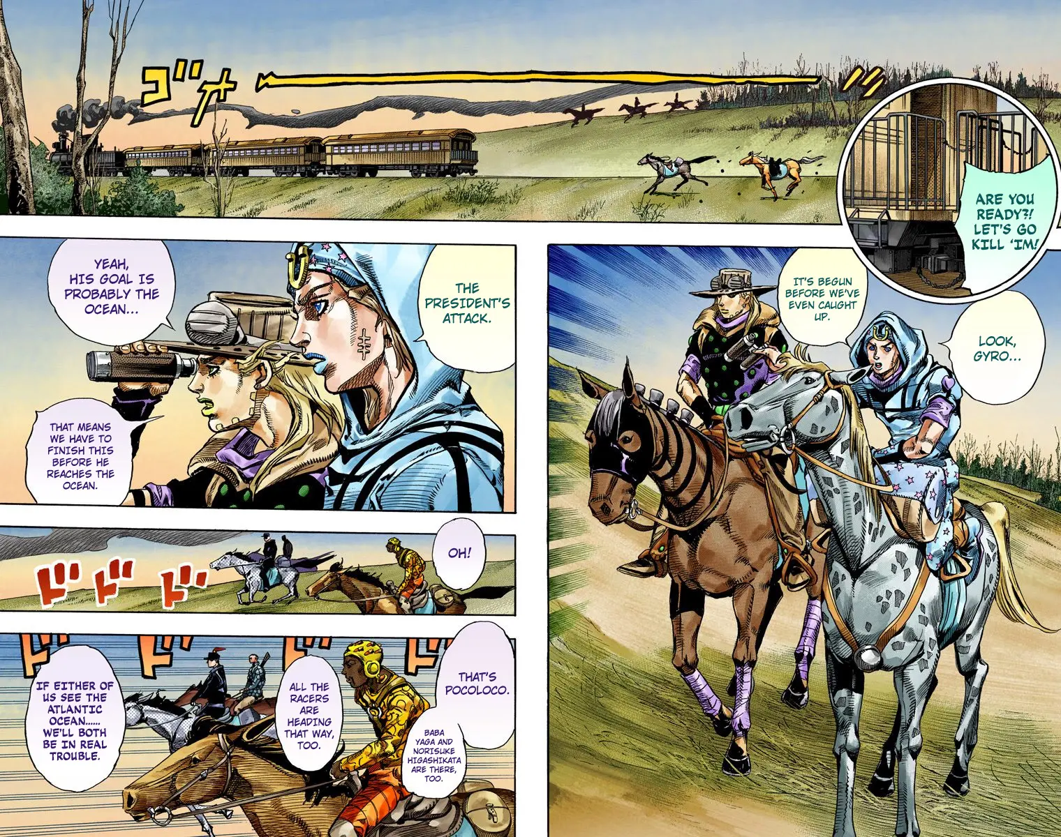 JoJo's Bizarre Adventure Steel Ball Run Colored Manga β Chapter 74 β Page 47