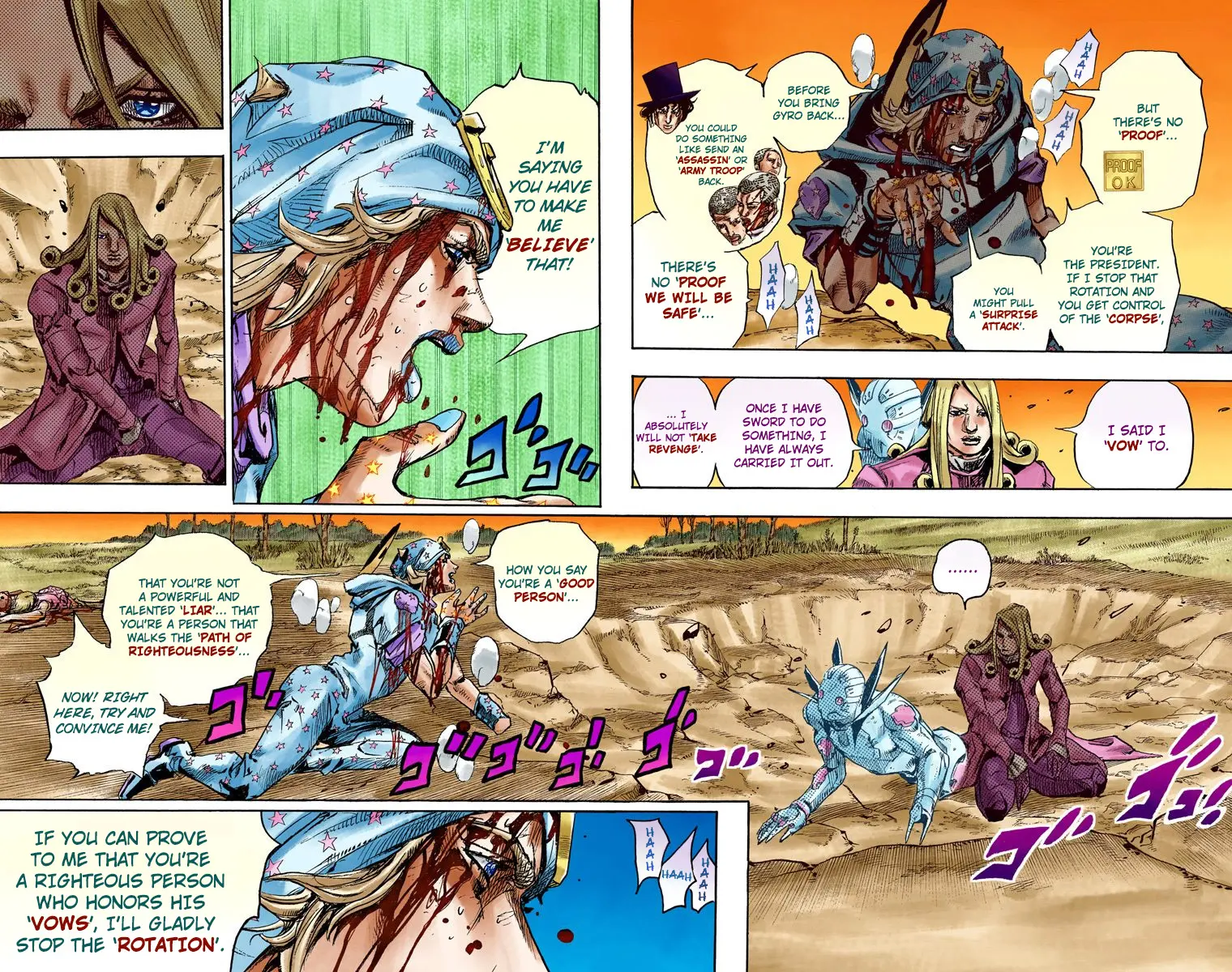 JoJo's Bizarre Adventure Steel Ball Run Colored Manga β Chapter 88 β Page 19