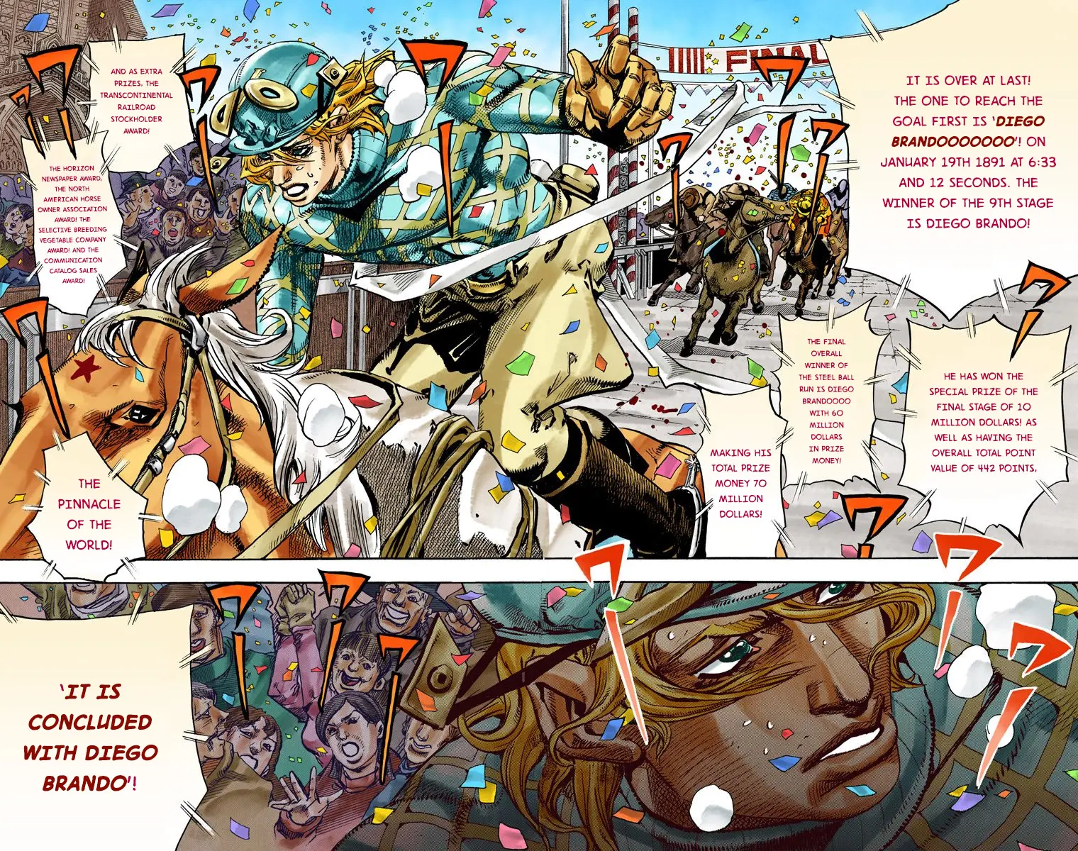 JoJo's Bizarre Adventure Steel Ball Run Colored Manga — Chapter 94 — Page 32