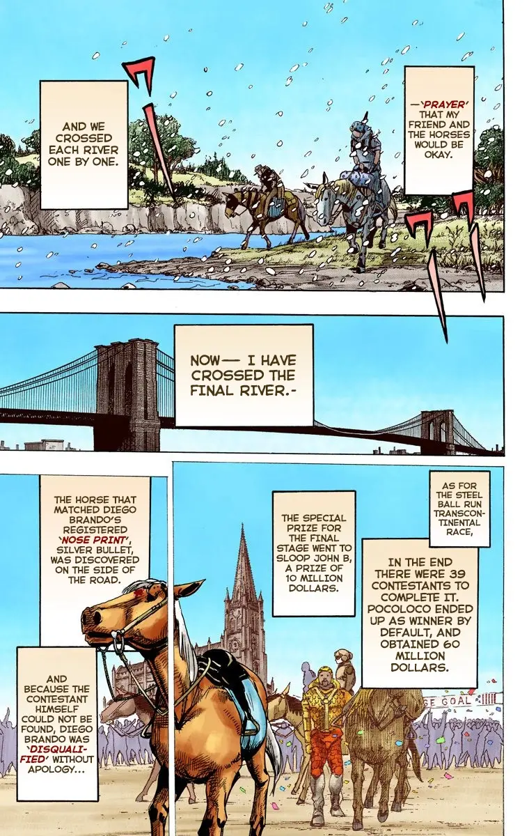 JoJo's Bizarre Adventure Steel Ball Run Colored Manga — Chapter 95 END — Page 28