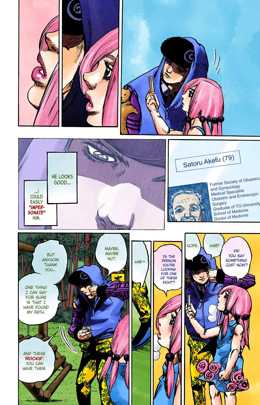 JoJo's Bizarre Adventure, Part 8: JoJolion Colored Manga — Chapter 102 — Page 12