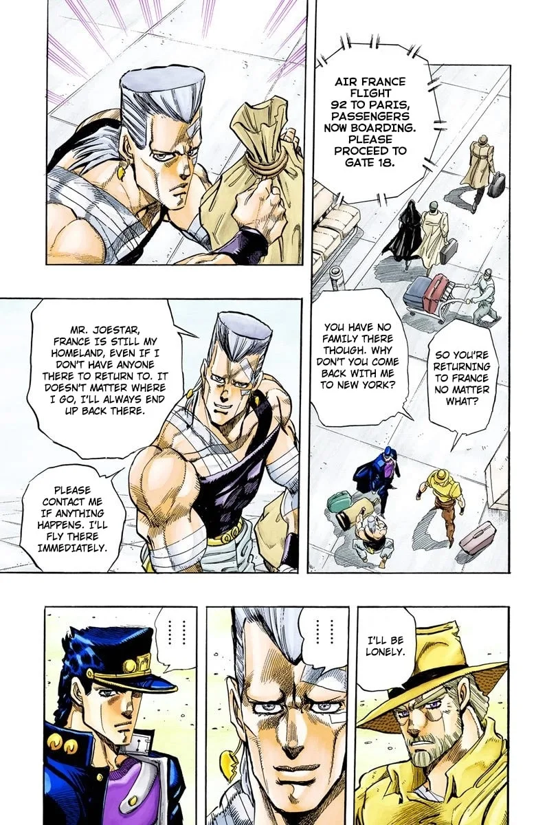 JoJo no Kimyou na Bouken Part 3: Stardust Crusaders Colored Manga β Chapter 152 END β Page 15