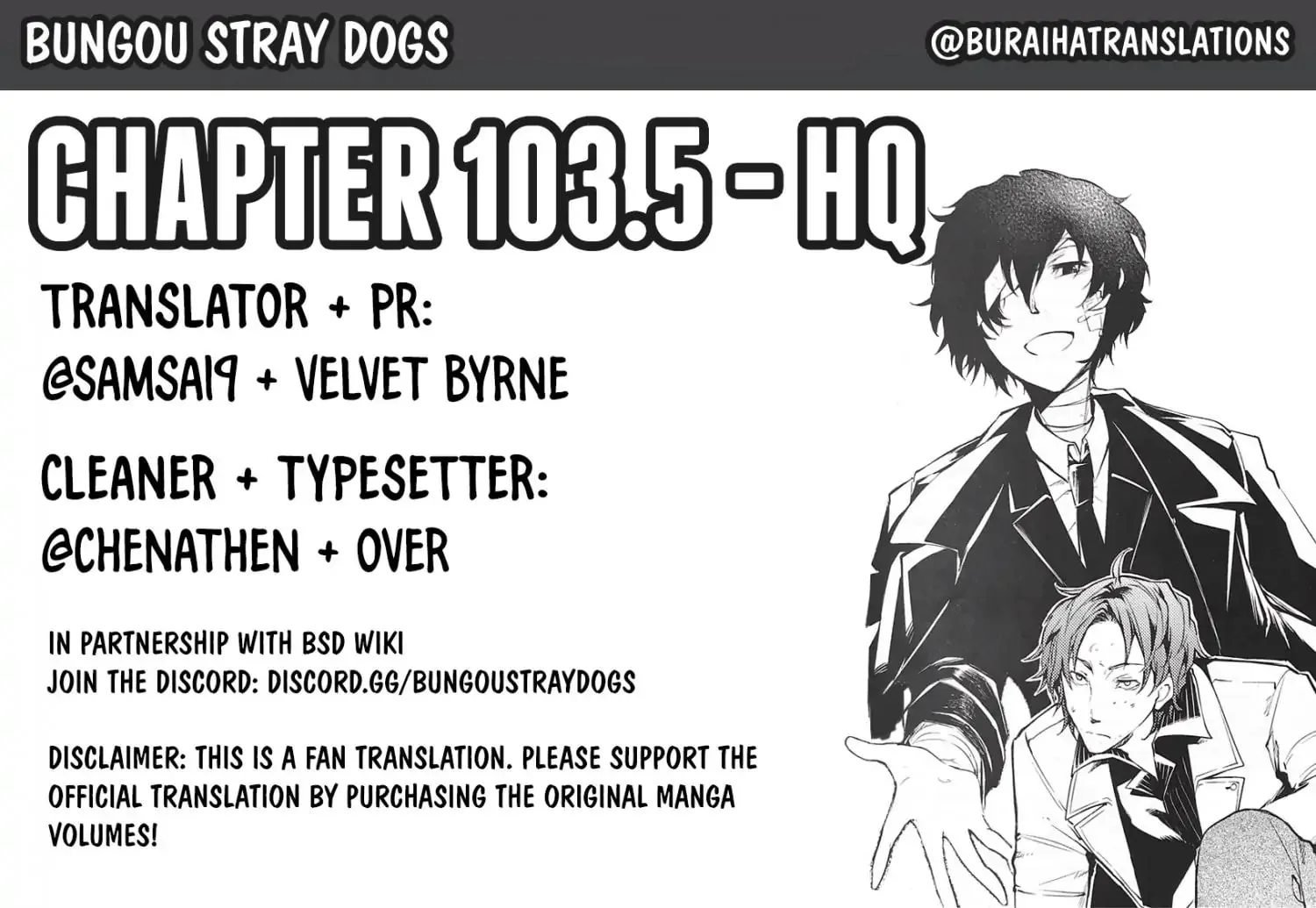 Bungo Stray Dogs β Chapter 103.5 β Page 1