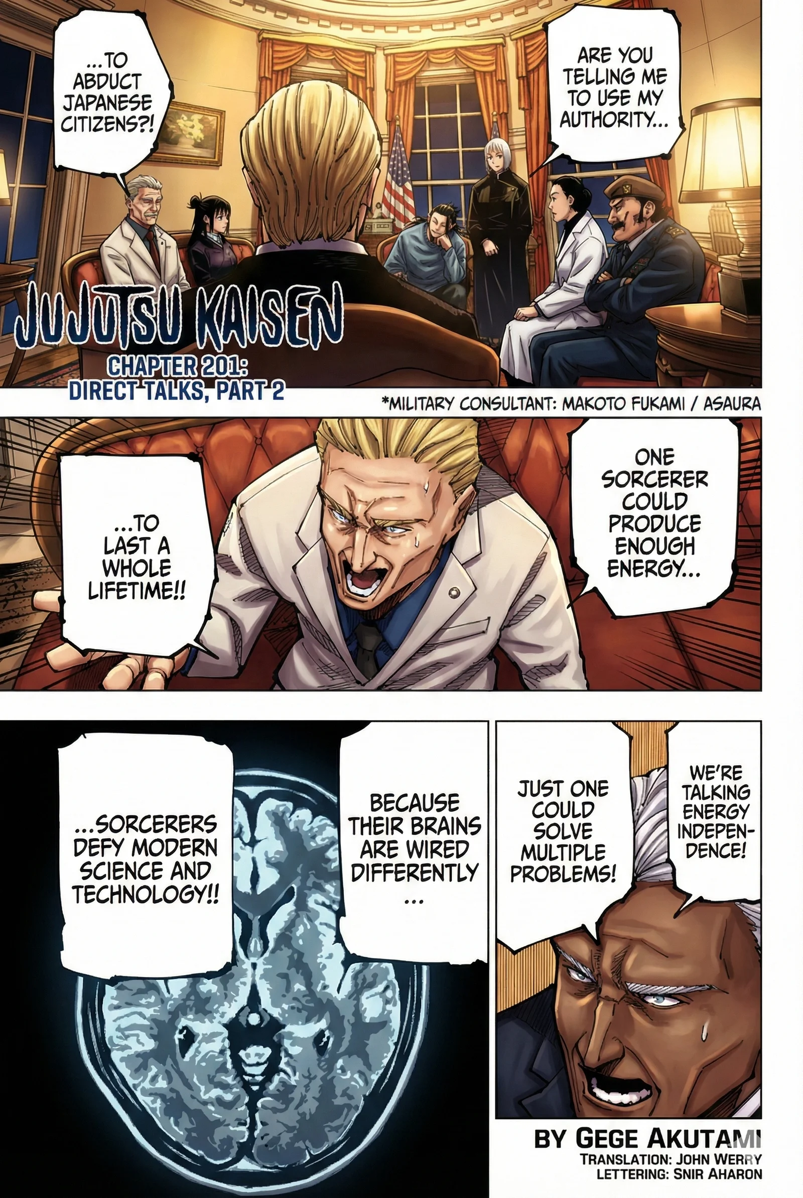 Jujutsu Kaisen Colored Manga JJK — Chapter 201 — Page 1