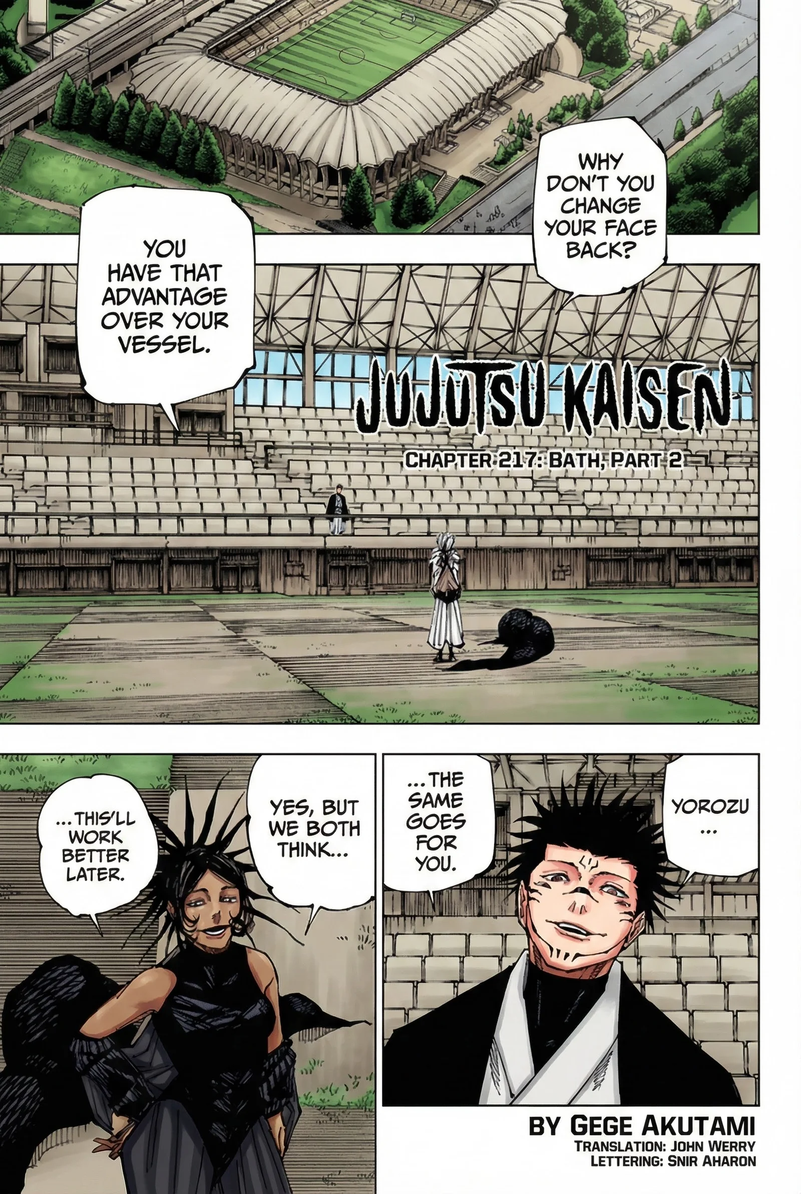 Jujutsu Kaisen Colored Manga JJK — Chapter 217 — Page 1